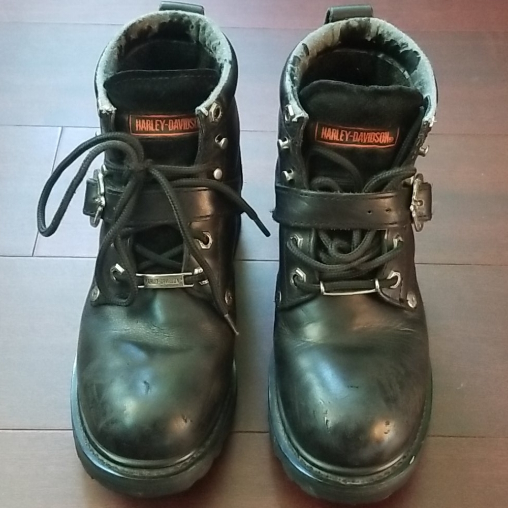 Harley Davidson Leather Motorcycle Boots - Women